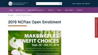 2019 NCFlex Open Enrollment | NC Office of Human Resources