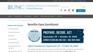 Benefits Open Enrollment - UNC Human Resources