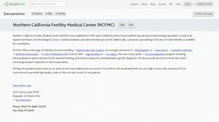 Northern California Fertility Medical Center (NCFMC) - Sacramento ...