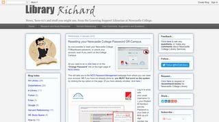 Library Richard: Resetting your Newcastle College Password Off ...