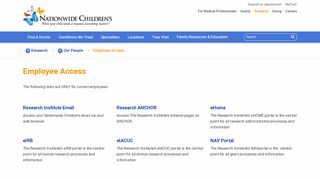 Employee Access - Nationwide Children's Hospital