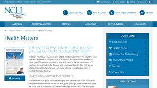 Health Matters - NCH Healthcare System