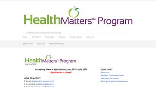 HealthMatters, Illinois! - Health Matters Program