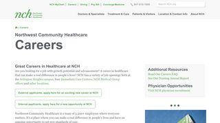 Find a Job at Northwest Community Healthcare | NCH