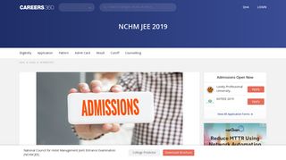 NCHM JEE 2019 – Application Form, Registration, Pattern, Syllabus ...