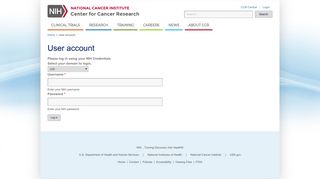 Login - Center for Cancer Research - National Cancer Institute