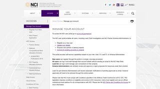 Manage your account - National Computational Infrastructure