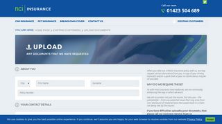 NCI Insurance: Upload Your Documents