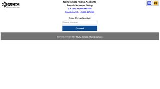 NCIC Inmate Phone Accounts