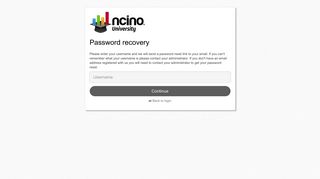 nCino University Online - Forgot password