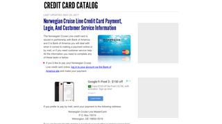 Norwegian Cruise Line Credit Card Payment, Login, and Customer ...
