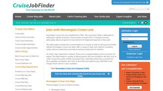 Norwegian Cruise Line Jobs | Current Openings, Types of Positions ...