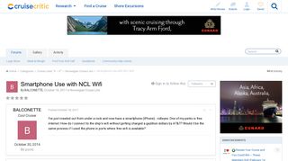 Smartphone Use with NCL Wifi - Norwegian Cruise Line - Cruise Critic ...