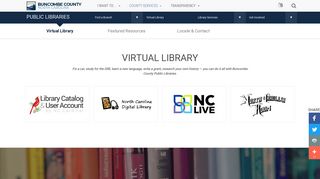 Libraries - Virtual Library - Buncombe County Government