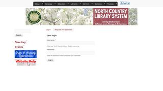 User login | North Country Library System