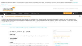 NCM fails to log in to a device - SolarWinds Worldwide, LLC. Help and ...