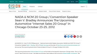 NADA & NCM 20 Group / Convention Speaker Sean V. Bradley ...