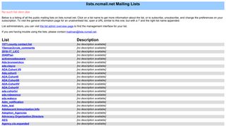 lists.ncmail.net Mailing Lists