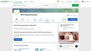 NCO Financial Systems Employee Benefits and Perks | Glassdoor.ie