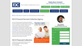 NCO Financial Services Collection Agency | Fair Debt Collection