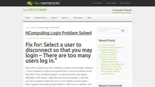 NComputing Login Problem Solved | Computer Repair Memphis