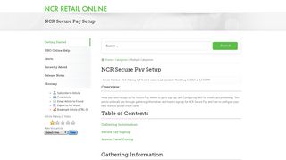 NCR Secure Pay Setup - NCR Retail Online Knowledge Base