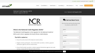 National Credit Regulator (NCR) - DebtSafe
