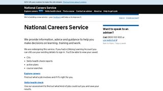 National Careers Service: Careers advice - explore careers ...