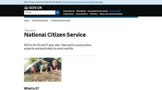 National Citizen Service - GOV.UK