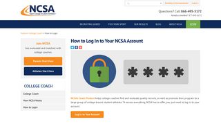 College Coaches | How to Log In to Your Account - NCSA