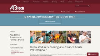 Interested in Becoming a Substance Abuse Professional? | - A-B Tech