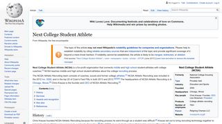 Next College Student Athlete - Wikipedia