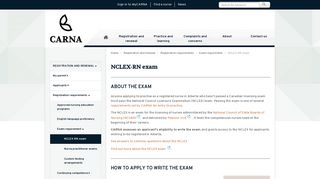 The NCLEX-RN exam | CARNA