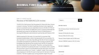 Review of NCSBN NCLEX review – Biomultimedia.net
