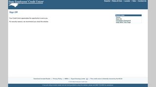 Member Access - State Employees' Credit Union - Log Out