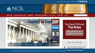 National Conference of State Legislatures: Legislative News, Studies ...