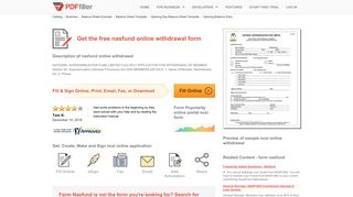 Nasfund Online Withdrawal - Fill Online, Printable, Fillable, Blank ...