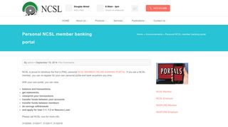 Personal NCSL member banking portal – NCSL