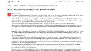 NCSoft Account Creation aka Wildstar Raid Attitude Test - What the ...