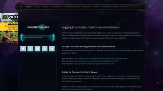 WildStar Logging Error Codes, Tech Issues and Solutions - Wildstar Life