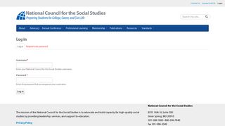 Log in | National Council for the Social Studies