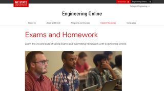 Exams and Homework | Engineering Online | NC State University