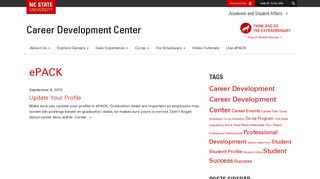 ePACK - NCSU Career Development Center