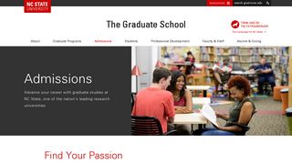 Admissions | The Graduate School | NC State University