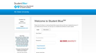 Student Blue | NC State University - Login or New User Registration