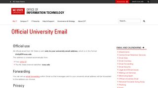 Official University Email - Office of Information Technology - NC State ...