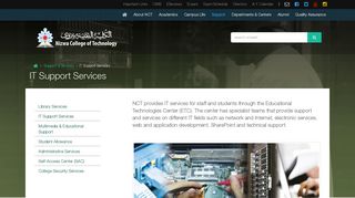 IT Support Services - Nizwa College of Technology
