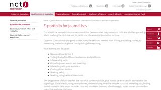 E-portfolio for journalists - NCTj