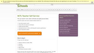 NCTL Teacher Self Service | Schools