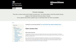 Open access area | NCTL